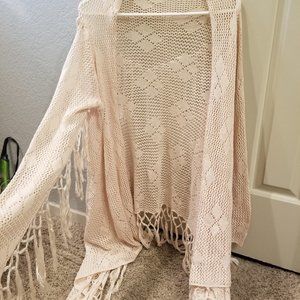Winter Lennon Boho Fringed Light Cardigan